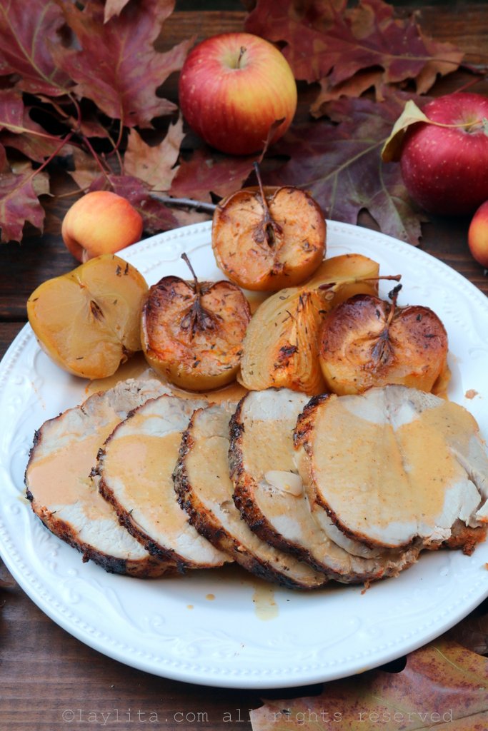 苹果酒烤猪里肌 Apple Cider Roasted Pork Loin Laylita之食谱