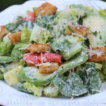 Smoked salmon and avocado caesar salad